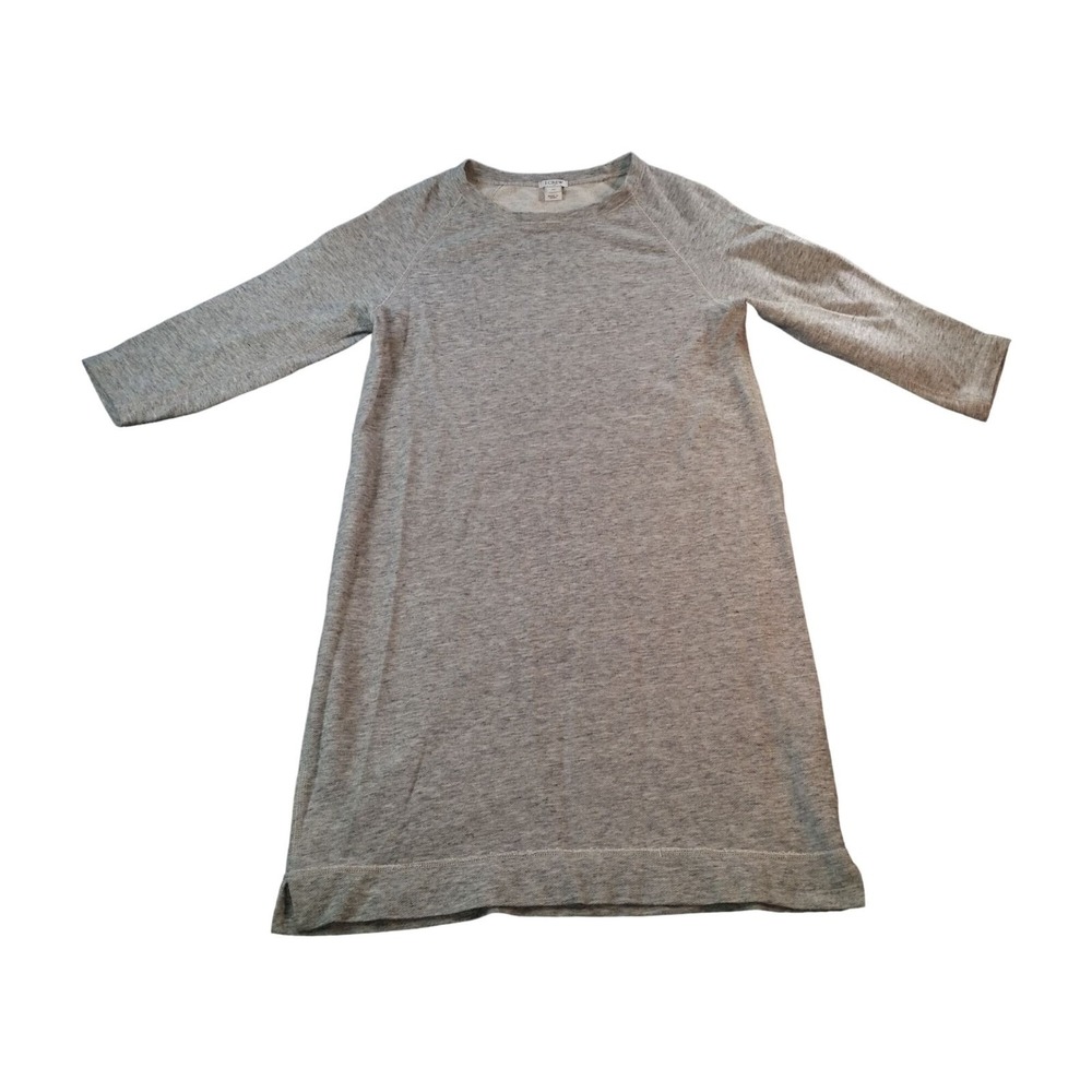 J.Crew Womens Gray 3/4 Sleeve Shirt Dress Size XS Casual Summer Boho Everyday